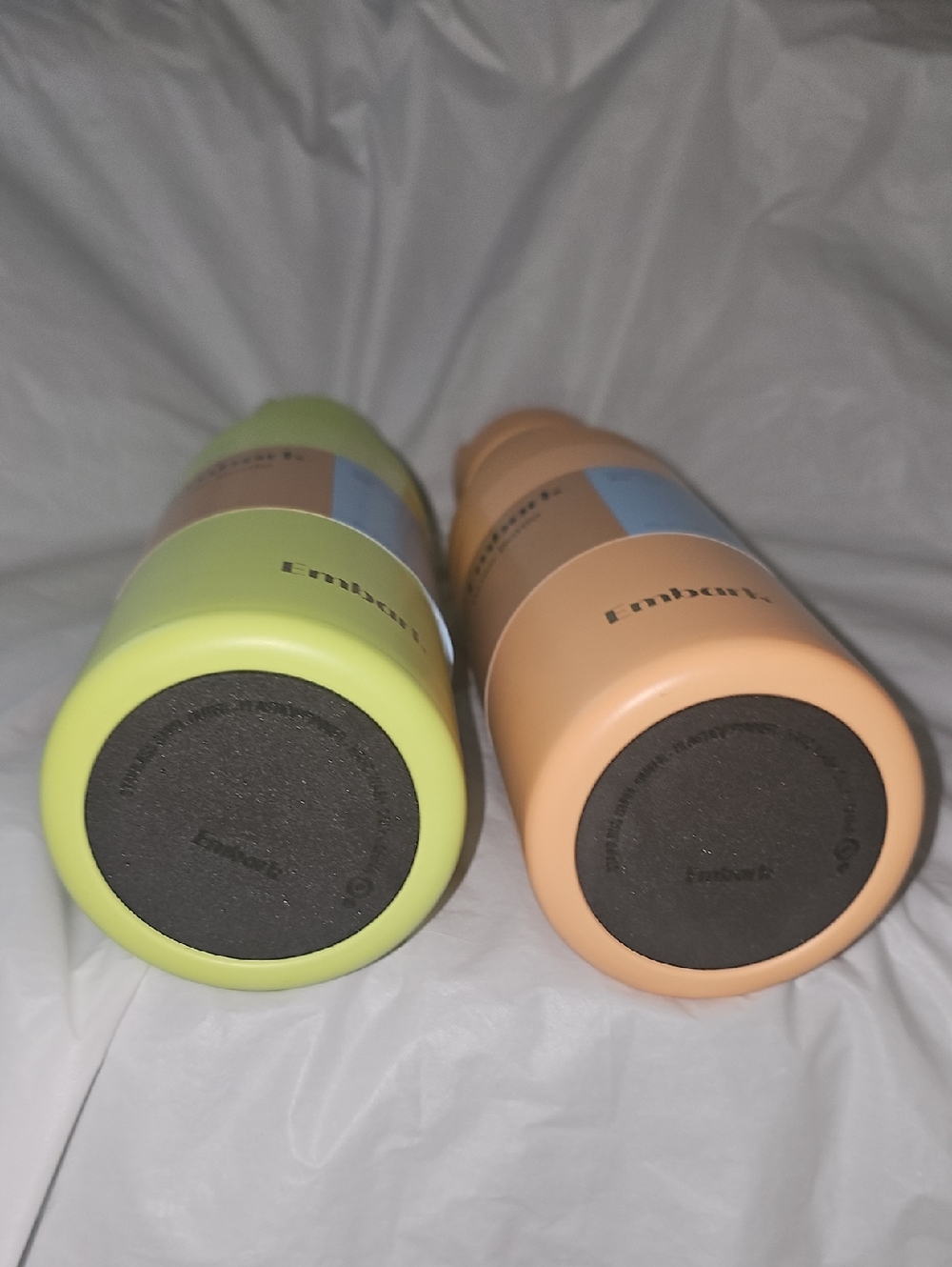 Embark 24 oz Water Bottle - Yellow/Green & Light Orange Screw-Top Lot of 2, New - Picture 12 of 15